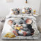 Traulpex Niedlich Maus Bettbezug 200x200cm 3 teilig, Karikatur Tier Bettwäsche mit Reißverschluss, Weich & Bügelfrei, Tiermotiv Bettwäsche Set Microfaser mit 2 Kissenbezug 80x80 cm