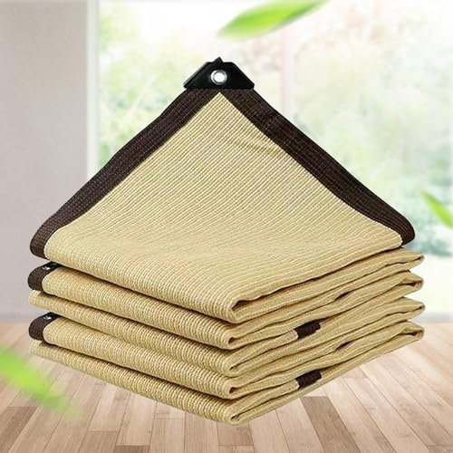 Filet d'ombrage Extérieur 2x3 Voile d'ombrage Serre Voile D Ombrage Toile Pergola 3x3 Toile d’ ombrage pergola, terrasse, Plantes, Serre, poulailler, Cour,beige-5x8m