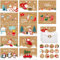 Weihnachtskarten mit Umschlag Set, 24 Stück A6 Weihnachtspostkarten Christmas Cards Kleine Weihnachtskarten Set, Klappkarten Weihnachten, Postkarten Weihnachten für Familie Freunde