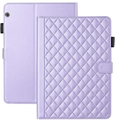Vaitasy Funda para Huawei MediaPad T5 10.1 Pulgadas 2018 Business Cuero PU Tablet Carcasa para Huawei MediaPad T5 10.1 con Ranura para Tarjeta Púrpura