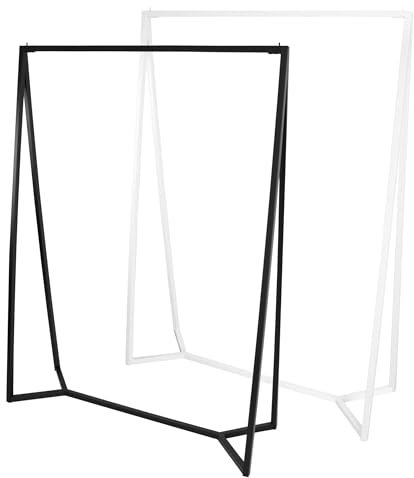 Natural Goods Berlin Kleiderständer TRIANGEL - Garderobenständer Weiß 160 cm x 120 cm Schwerlast Metall Garderobenstange Stabil - Wardrobe Clothes Rack Coat Rack