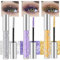 3pcs Glitter Mascara Eyeshadow,Waterproof Long Lasting Sparkle Diamond Mascara,4d Lengthening Volumizing Colorful Mascara,Glitter Colored Mascara For Party Wedding