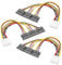 YAODHAOD 3 PACK Molex (LP4) to 3 SATA 15 Pin Power Cable Splitter Cable Adapter - 15cm (Molex to 3 sata 15-pin)