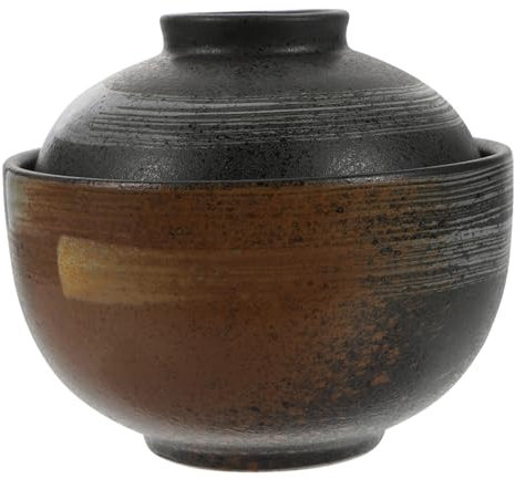 Cabilock 1 Pièce Bol à Soupe Céramique Couvercle Soupière Vintage pour Soupe Œufs Plats Design Élégant