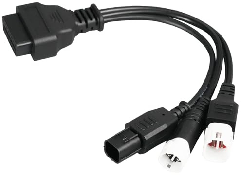leruiyezs OBD2 Diagnosekabel Set 3 4 6 Polig OBD2 Diagnosekabel Für Motorrad Fehlercode Auslesen Adapter Motorrad OBD-II Motorradteile, 6 Pin Motorrad OBD Kabel Kompatibel Mit OBD2 Diagnosetools