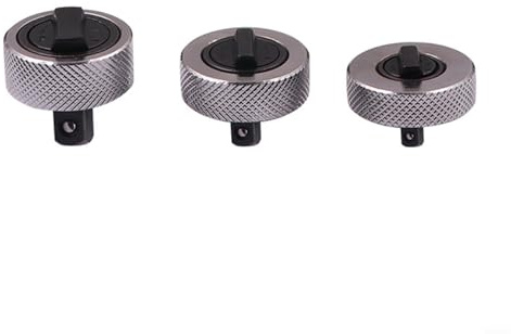 Jeu de 3 clés à douille à cliquet en acier, construction avec fonction réversible au doigt et design ergonomique de la paume pour une utilisation facile, compatible avec 1/4 3/8 1/2 pouce