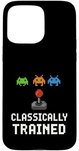 Classically Trained - T-Shirt rétro Gamer Pixel Art Joystick Coque pour iPhone 15 Pro Max