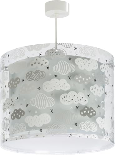 Dalber Kinder Pendelleuchte Clouds Wolken Grau 41412ME | Hängelampe; Deckenleuchte; Kinderzimmer; E27 - 1 x 15W