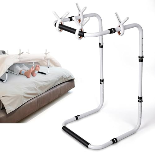GoDyna Bed Cradle for Feet, Aluminum Alloy Blanket Lifters for Foot of Bed, Height Adjustable Non-Slip Blanket Support for Foot Knee Leg Toes Ankle Post Surgery Recovery