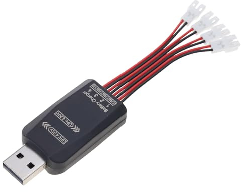 APGLSXY Batterie al litio avanzate di ricarica per batterie LiPo3.7V LiHv 3.8V con indicatori luminosi a LED programmabili Rilevamento automatico del canale Ricarica USB