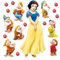 Disney Princess Snow White Kinderzimmer Wandstickers, mädchen Wandtattoo ädchen deko von AG Design 30 x 30 cm | DKS 1083