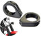 LEAGUE&CO 2X 39MM 41MM 49MM CNC Blinkerhalter Befestigung Klemmen Schwarz Chrome Gabel für Harley Dyna Softail Road Star (Schwarz, 39MM)