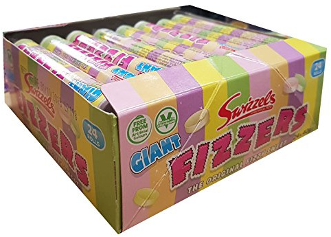 Fruit Fizzers - Giant Fizzy Sweets - Swizzels Matlow Candy 40g (Pack of 24)