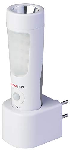 POLYPOOL - PP3301 Lampada Luce Notturna LED Senza Fili GENIALUX - Lampada 14+6 Ricaricabile per Induzione - Luce Segnapasso con Rilevatore Presenza - Lampada Emergenza Portatile Per Black Out