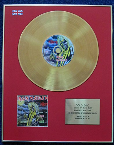 Century Presentations Iron Maiden - Limited Edition CD 24 Carat Gold Coated LP Disc - Killers