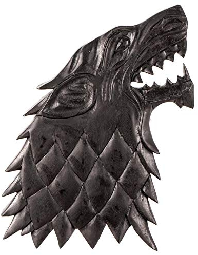 HOPLO Wandschmuck Wolf Fenrir Fenris Loki Wandbild Ragnarök Wikinger Schwarz