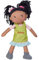HABA Stoffpuppe Cari mit Namen Bestickt, weiche Erste Baby Puppe, 0-5 Jahre Kuschelpuppe afrikanisch Taufgeschenk, Geschenk zur Geburt/Taufe 304576