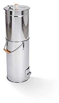 KAISER COMPANY '30' Hochwertiger Räuchertonne aus Edelstahl - Holzfeuerung I Geeignet für Fische I Tragbarer Smoker 53-90cm I Passen bequem 4kg Fleisch I mit Zubehör I Nicht ROSTEND