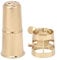 Saxophone Ligature,Brass Altsaxophon Kit mit Mundstückkappe Ligatur für Saxophon Zubehör Musikinstrumentenzubehör