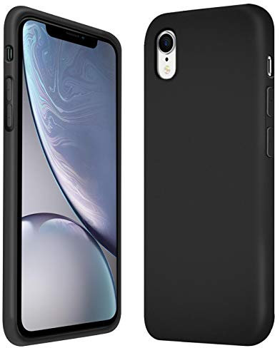 Verco Funda para iPhone XR, Suave de Silicona Líquida Carcasa Anti-Choques Case para Apple iPhone XR Funda, Negro