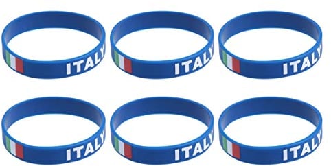 BESPORTBLE Landarmband des Silikons 10Pcs Italien Trägt Nationales Landesflaggeband für Sportereignis-Parteibevorzugung Zur Schau