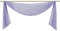 Yaland Voile Transparenter Freihandbogen einfarbig Uni Querbehang Wohnzimmer Gardinenschals (BxH 140x300, violett) 1 Stück