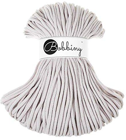 Bobbiny Premium Cords 5 mm - Rope-Garn 100 m 100% Baumwolle (Moonlight)
