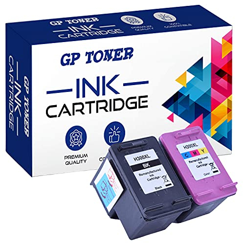 GP TONER Druckerpatronen Ersatz für HP 300XL Tintenpatronen für HP Deskjet D5660 F2400 F2410 F2420 F2430 F2440 F2480 F2492 F4200 F4210 Envy 100 110 114 (300XL 2-Pack (Schwarz + Farbig))