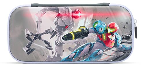 PowerA Schlankes Etui für Nintendo Switch oder Nintendo Switch Lite - Metroid Dread, Schutzetui, Gaming-Etui, Griff, Konsolentasche, Zubehöraufbewahrung, offiziell lizenziert