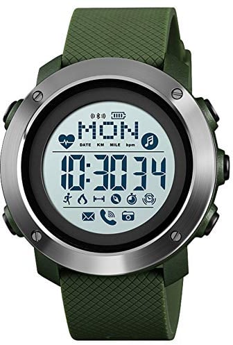 findtime Kompass Herrenuhren Digital Schrittzähler Militär Outdoor Sport Uhr,Wecker Stoppuhr Chronograph Countdown Timer,Kalorienzähler Armband,Pulsmesser Smartwatch Bluetooth Fitness Tracker