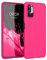 kwmobile Funda para Xiaomi Redmi Note 10 5G Carcasa - Ultrafina de TPU y Silicona con Bordes elevados anticaídas - Rosa neón