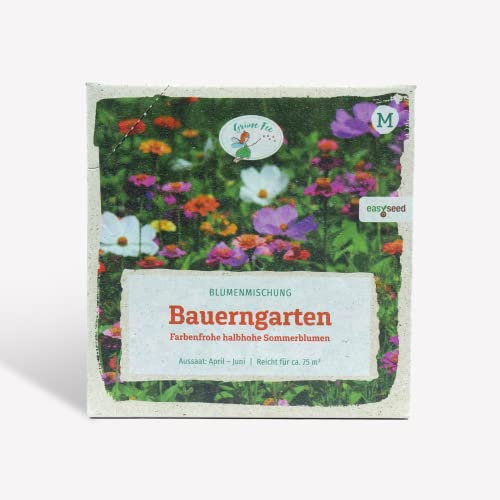 Blumensamen Bauerngarten 300 Gramm für 75 m2 - Blumenwiese Samen Mehrjährig - Wildblumensamen Blühmischung - Mischung Premium Saatgut mit 27 Sorten Wildblumen - Wildblumenwiese Saatgut Mehrjährig