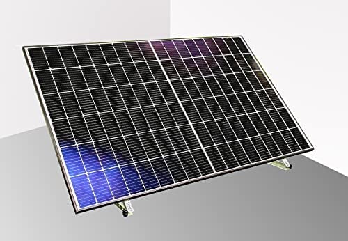 Trango - Aluminium Solarmodul Halterung - Bis 114cm Modulbreite - Für Flachdach, Wand, Wohnmobil - Universal-Aufstelle 100W bis 375W - Mit Neigungswinkel bis 45° - Solarpanel Befestigung verstellbar