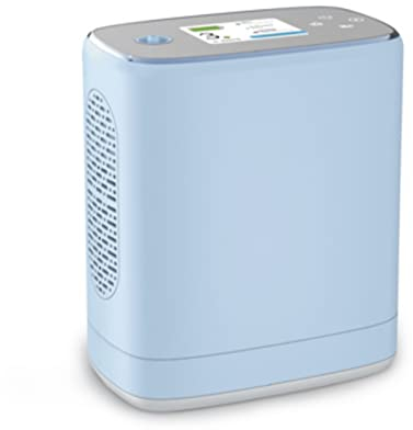 Generador de Concentrador de Oxígeno Portátil, Pulso y Oxígeno de Frecuencia Constante, Inhalador de Oxígeno de Alta Pureza al 96% 1-3 L/min, áreas de Gran Altitud por Encima de 5000m, 5 Gears.,Blue