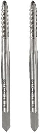 PATIKIL M2 Filetto Fresatura Maschi, 2pz Metrico Macchina Maschi H2 Alta Velocità Acciaio non Rivestito Dritta Scanalatura