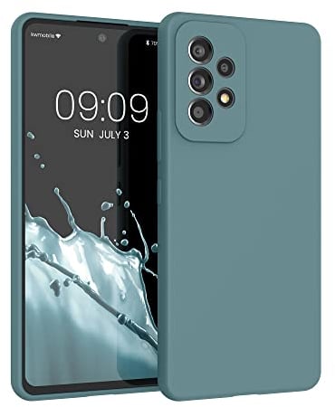 kwmobile Hülle kompatibel mit Samsung Galaxy A53 5G Hülle - Silikon Handy Case - Handyhülle weiche Oberfläche - kabelloses Laden - Arctic Night