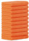 Luckytowel 10er Set Gästehandtücher 30x50 cm 100% Baumwolle, 600g/m² Oeko-Tex Gästetuch-Set 10er Pack Orange
