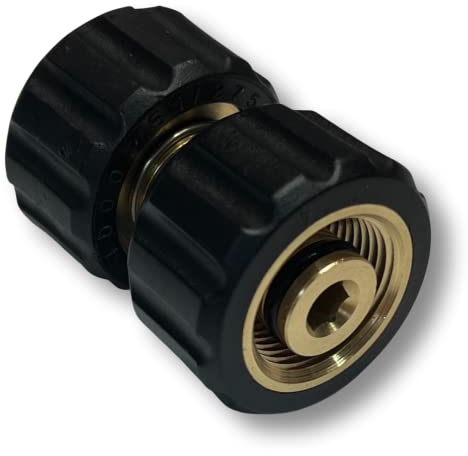 M&M Smartek Schlauchverbinder M22 zu M22 IG (Innengewinde) 4,8cm lang für/kompatibel zu Kärcher K HD HDS & Kränzle Hochdruckreiniger bis 275bar / 93°C