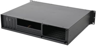 SUDEG Servergehäuse 2U Rack Gehäuse,14zoll Netzwerkschrank, 2HE Serverschrank für IT-Geräte, A/V-Geräte,Unterstützt 3 x 3,5 HDD or 2X 3,5 HDD + 1 x 2,5 SSD,80mm Lüftern