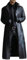 Maiyifu-GJ Mens Retro Faux Leather Trench Coat Full Length Steampunk Long Overcoat Vintage Open Front Cardigan Jacket, Black, XL