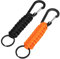 2 Pièce Paracorde Porte-clés avec Mousqueton, Corde Tressée avec Porte-clés et Mousqueton, Porte-clés Paracord Extérieur pour Le Cyclisme Alpinisme Camping Randonnées Pédestres, Noir + Orange