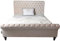 Chesterfield Polsterbett beige Samtstoff FHA088 Palazzo Exklusiv (140 cm)