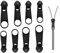 Glvomazty Abnehmbare Reißverschluss Zipper Reißverschluss Schieber Ersatz Reissverschluss Zipper Reparatur für Jacken, Rucksäcke, Koffer (Metal zipper pull 8 PCS)