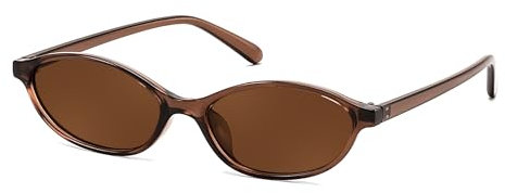 FEISEDY Vintage Oval Katzenaugen Sonnenbrille Damen Klein Schmal Cateye Brille Retro mit UV400 Schutz B0257