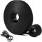 OneLeaf Fastening Cable Management Roll, 20ft x 3/4inch Cut to Length Straps, Reusable Multi-Purpose Cords Management, Double Sided Hook and Loop Cable Ties Roll (Black)