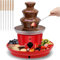 Chocolate Fondue Fountain, 200G Chocolate Fountain Machine, 3-Tier Mini Chocolate Fountain with 6PCS Fondue Fork and Removal Fruits/Nuts/Treats Serving Tray for Parties Candy Butter Cheese