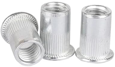 KSeSii Lot de 10 à 50 écrous à Rivets en Aluminium M3 M4 M5 M6 M8 en Alliage d'aluminium à tête Plate filetée Rivet Insert Nutsert Cap Rivet Nut(M10 10pcs)