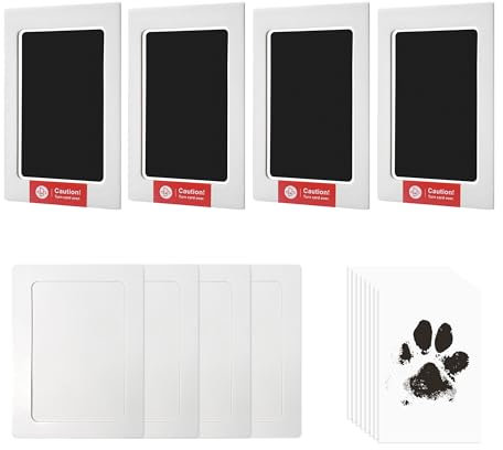 4er-Pack pfotenabdruck set hund，pfotenabdruck set katze，hundepfoten abdruck，fußabdruck baby，pfotenabdruck hund，Geeignet für Katzen, Hunde, Vögel, Babys usw.
