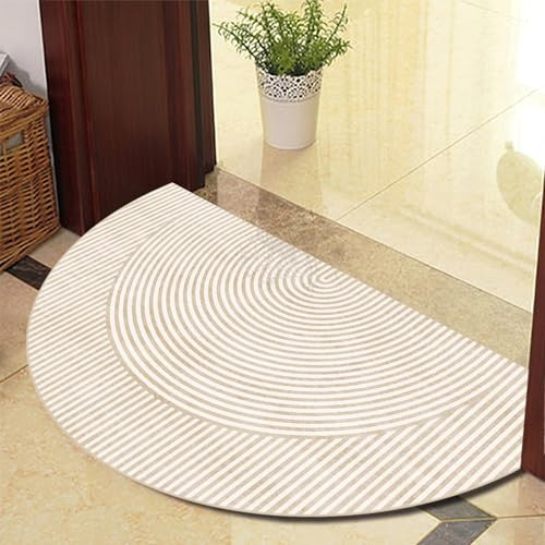 Dostear Halbrunder Teppich FußMatte Halbrund Hereinspaziert Fussmatten HaustüR Bodenmatte Innen Fussmatte Kitchen Mat Deko Eingangsbereich Aussen 60x100cm 2526-5