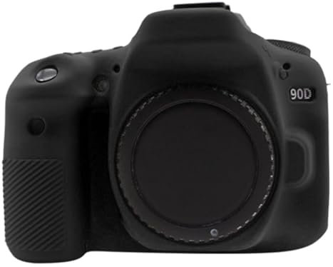 Compatible with Canon EOS 90D Camera Case,Silicone Rubber Camera Housing Protective Cover Case Compatible with Canon EOS 90D (Black)